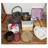 Woven and Decorative Baskets Lot
