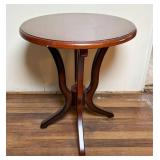 Round Wood Accent Table with Tripod Base