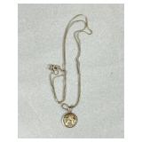 Gold Angel Medallion Necklace with Chain
