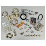 Costume Jewelry Lot with Rings, Pend