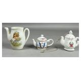 Porcelain Miniature Teapots and Pitcher Assor