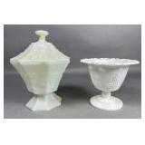 Milk Glass Grape Pattern Dishes