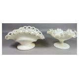 White Glass Compote Bowls