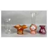 Four Art Glass Vessels