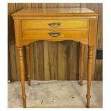Wooden Sewing Table with Hinged Leaf Top