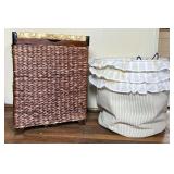 Woven Hamper and Fabric Laundry Basket