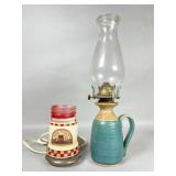 Stoneware Oil Lamp and Electric Candle Warmer