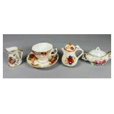 China Tea Set Pieces, Floral Motifs