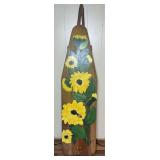 Wood Ironing Board with Floral Painting