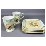 Capriware Hand Painted Mug and Plate Set