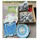 Decorative Plates and Flatware Lot