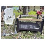 High Chair and Evenflo Portable Play Yard