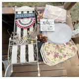 Decorative Metal Sled with Table Linens