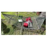 Outdoor Hammock with Folding Chairs and Igloo