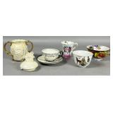 Porcelain Cups and Creamer Set