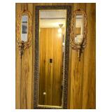 Wall Mirror With Pair of Sconce Mirrors