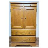 Wood Jewelry Armoire with Multiple Drawers