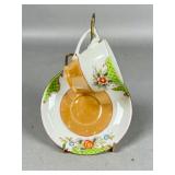 Okura Japan Kutani Porcelain Cup and Saucer