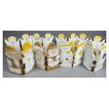 Folding Wooden Angel and Snowman Figures