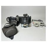 Three Vintage Cameras: Canon Photura, Argus A, Pol