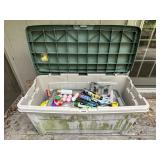 Outdoor Storage Bin with Garden Supplies