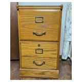 Wood Two-Drawer Vertical File Cabinet