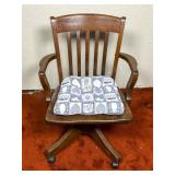 Murphy Chair Company Wooden Swivel Office Chair