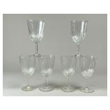 6 Cut Crystal Wine Glasses