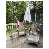 Outdoor Patio Set With Adirondack Chairs