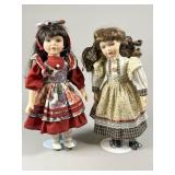 Seymour Mann Connoisseur Porcelain Dolls Pair