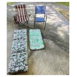 Outdoor Chairs and Cushions Lot