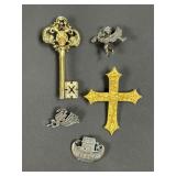 Metal Pins and Brooches Lot