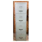 Gray Metal 4-Drawer Vertical File Cabinet