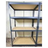 Metal and Particle Board 4-Shelf Storage Rack