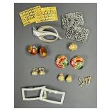 Costume Jewelry Earrings and Pin