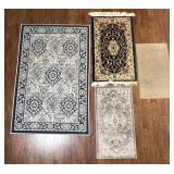 Four Area Rugs Including Tayse and Wellington