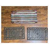 Rubber Door Mats and Woven Rag Rug