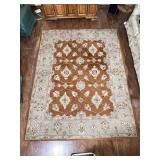 Fairfield HFF-06 Area Rug, Rust and Beige