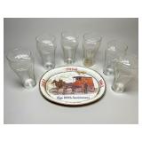 Coca-Cola Glasses With Kroger 100th Tray