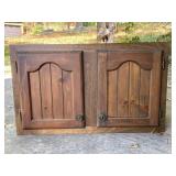 Wall-Mount Wood Cabinet with Double Doors