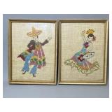 Framed Cross Stitch Dancer Panels
