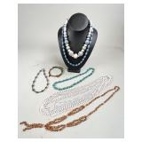 Beaded Costume Jewelry Necklaces Lot