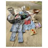 Clothing Linens Baskets and Teddy Bear