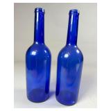 Blue Glass Wine Bottles