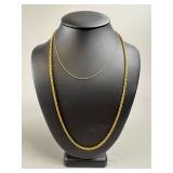 Gold Tone Chain Necklaces