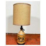 Ceramic Jug Table Lamp with Eagle Motif