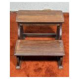 Wooden Two-Step Bedside Step Stool