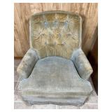 Tufted Velvet Upholstered Club Chair