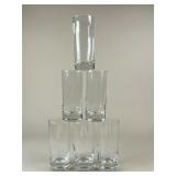 Six Clear Glass Tumblers