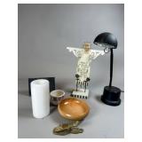 Decorative Group With Lamp and Candle